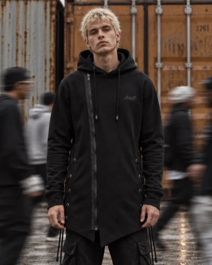 Polerón ZIP UP negro OFF GRID ARVANTZ, vista frontal