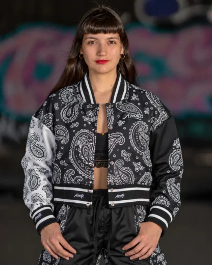 Chaqueta Varsity Mujer Y88 Midnight Paisley ARVANTZ vista 1