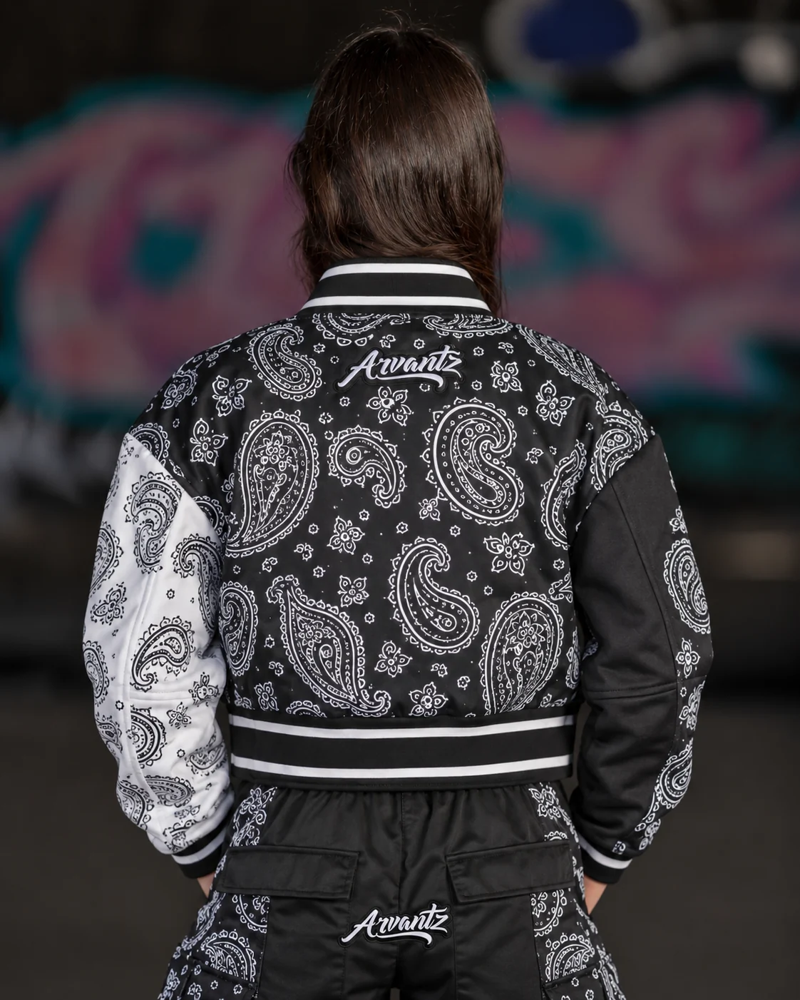 Chaqueta Varsity Mujer Y88 Midnight Paisley ARVANTZ vista 2