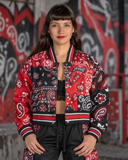 Chaqueta Varsity Mujer Y89 Crimson Paisley ARVANTZ vista 1