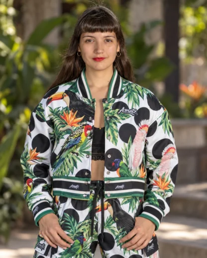 Chaqueta Varsity Mujer Y91 Tropical Aviary ARVANTZ vista 1