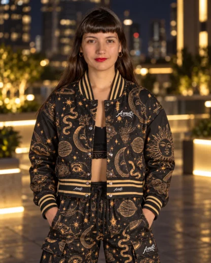 Chaqueta Varsity Mujer Y93 Celestial Night ARVANTZ vista 2