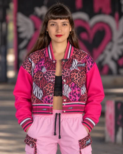 Chaqueta Varsity Mujer Y96 Pink Savage ARVANTZ vista 2