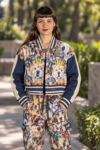 Chaqueta Varsity Mujer Y99 Royal Dogs ARVANTZ vista 2